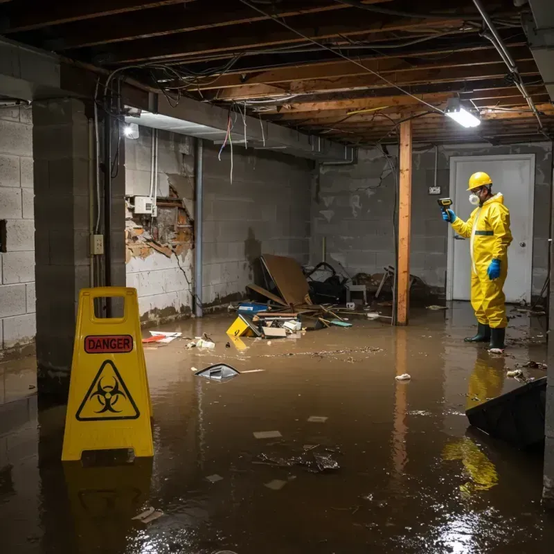 Flooded Basement Electrical Hazard in Spencer, OK Property