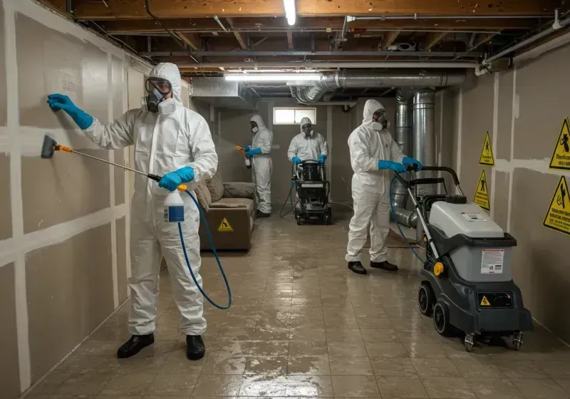 Basement Moisture Removal and Structural Drying process in Spencer, OK